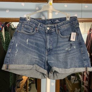High Rise Denim Shorts